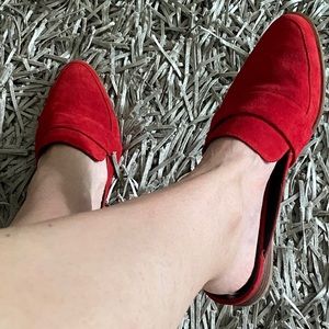 REBECCA MINKOFF MIKA SUEDE FLAT LOAFER MULE
